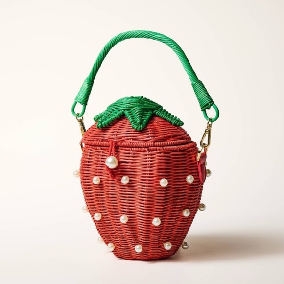 Kate Spade Red and Green Mini Bag with Strawberry Design - Picture 2 of 11